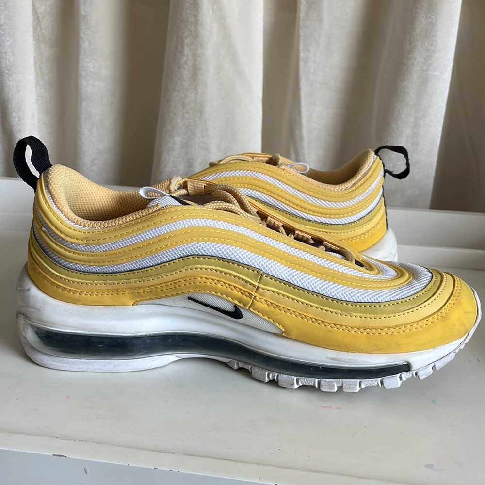 Nike Women’s Air Max 97 Sneakers in Yellow and White - Picture 7 of 7